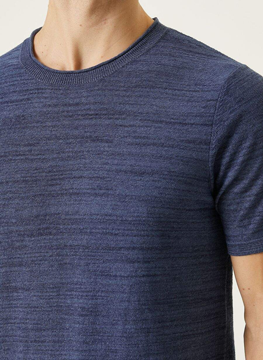 Network Crew Neck Slim Fit Navy Blue - Blue Men's Sweater 1090334 — Product image 6 of 7