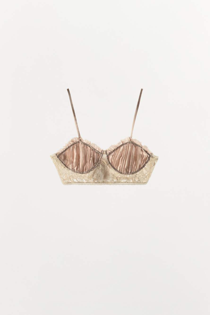 LACE BRA WITH GATHERING — Product image 3 of 5