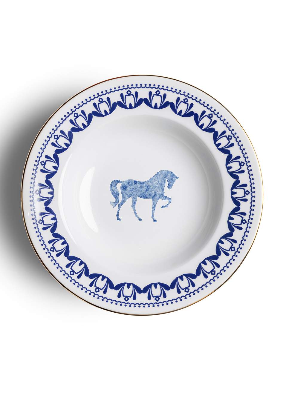 Horse Luck Collection Blue At Figürlü Porselen Çukur Tabak 22 cm — Product image 4 of 5