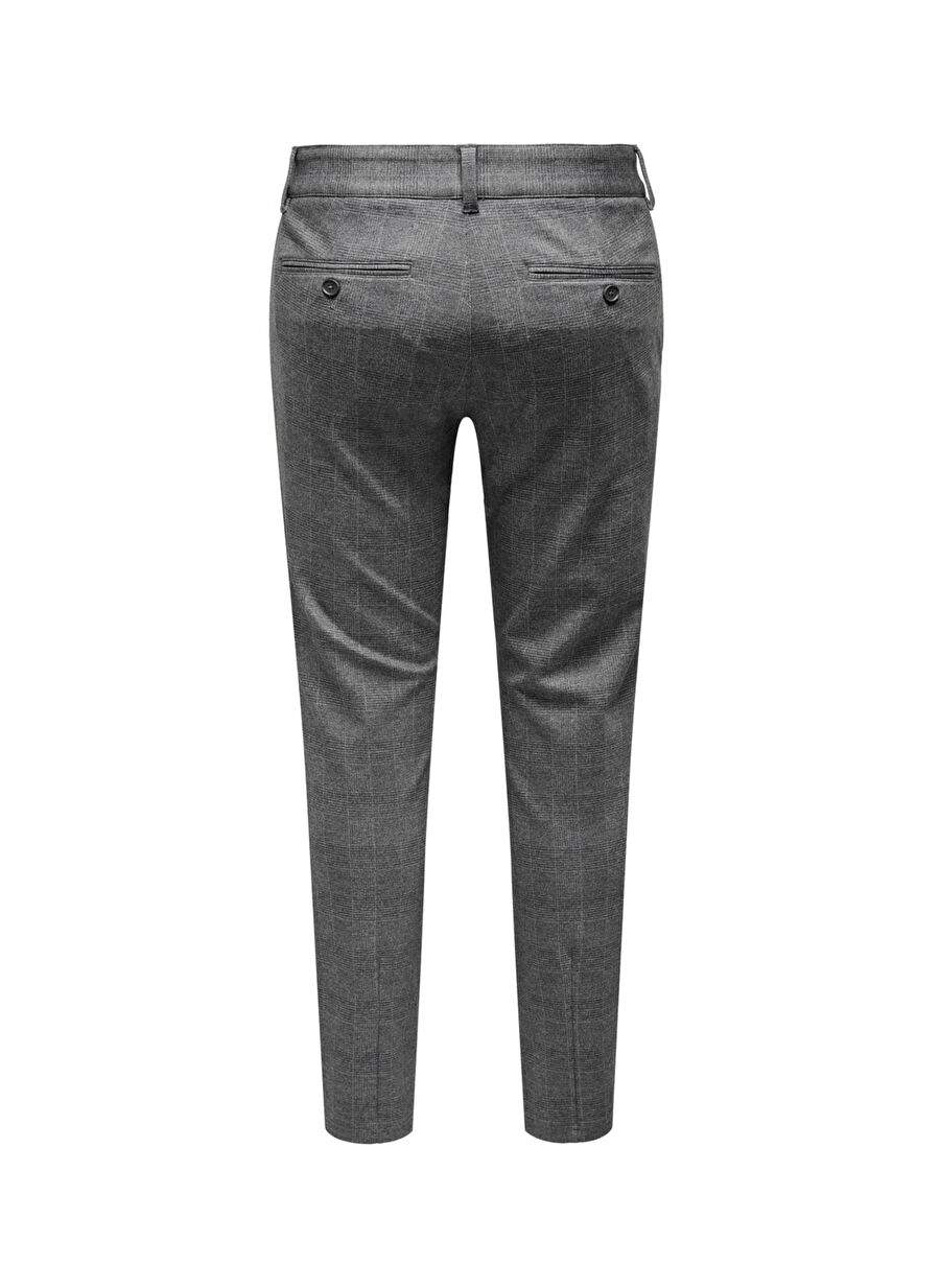 Only & Sons Açık Gri Erkek Dar Desenli Chino Pantolon ONSMARK SLIM CHECK PANTS 9887 NOOS — Product image 6 of 6