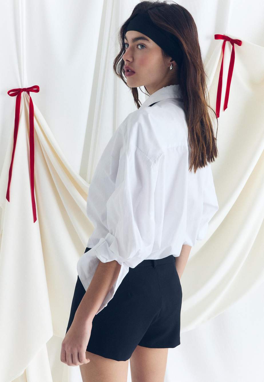 Slim fit tailored mini shorts — Product image 15 of 34