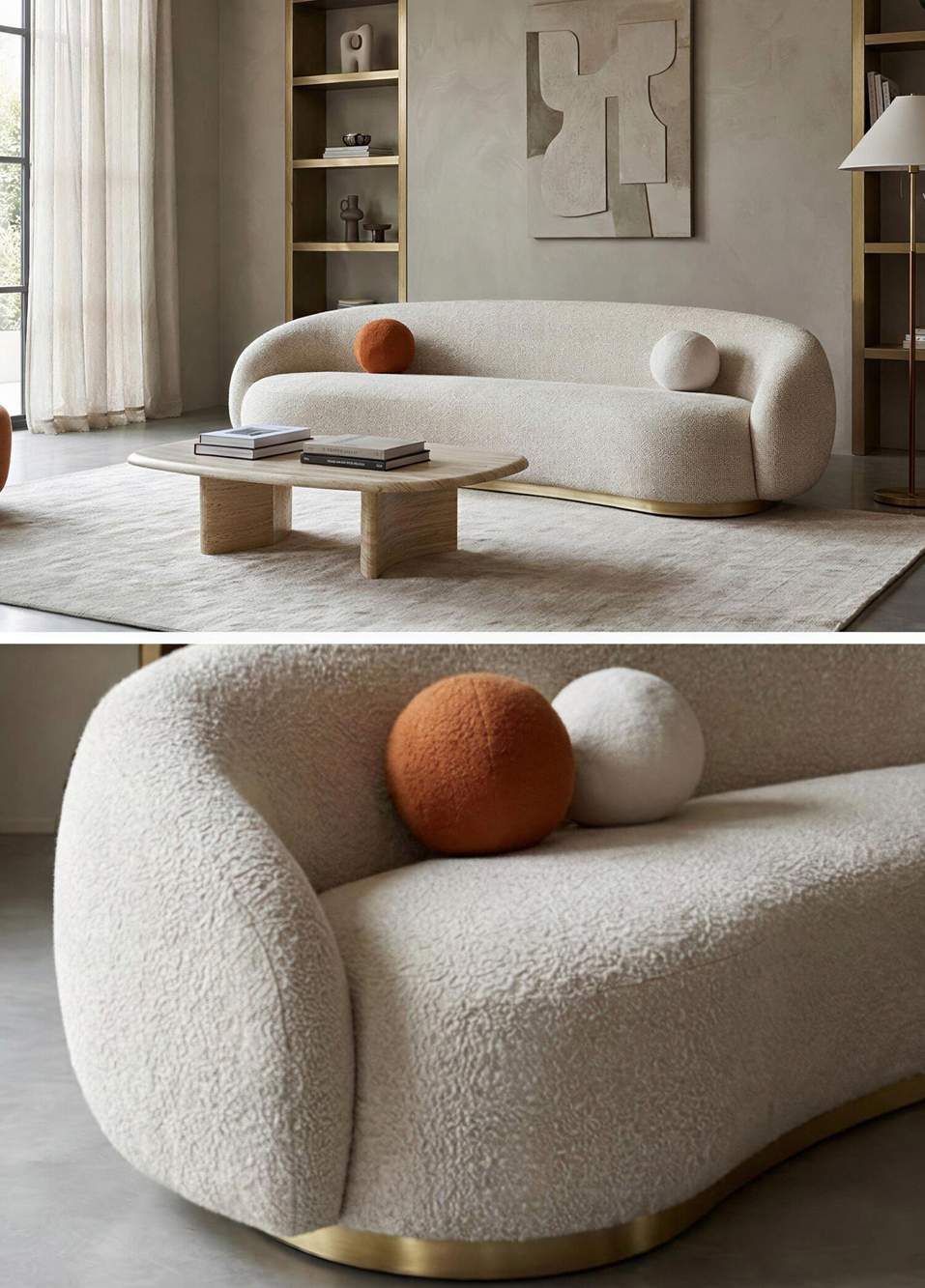 Lior Beige Triple Sofa — Product image 3 of 4