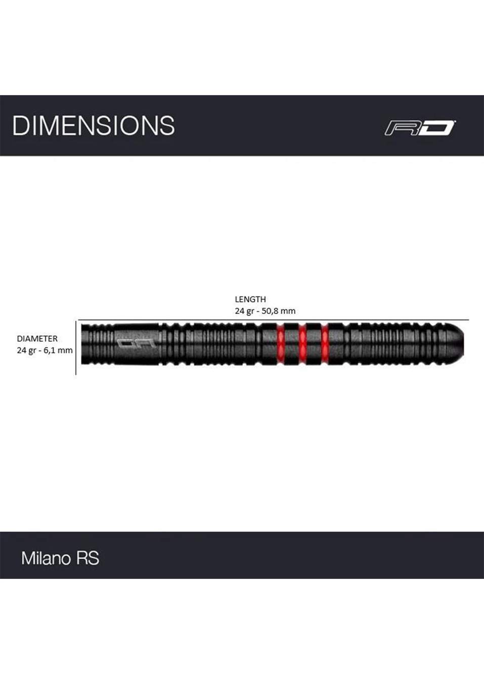 Milano RS %90 Tungsten Çelik Uçlu Dart Oku — صورة المنتج 3 من 3