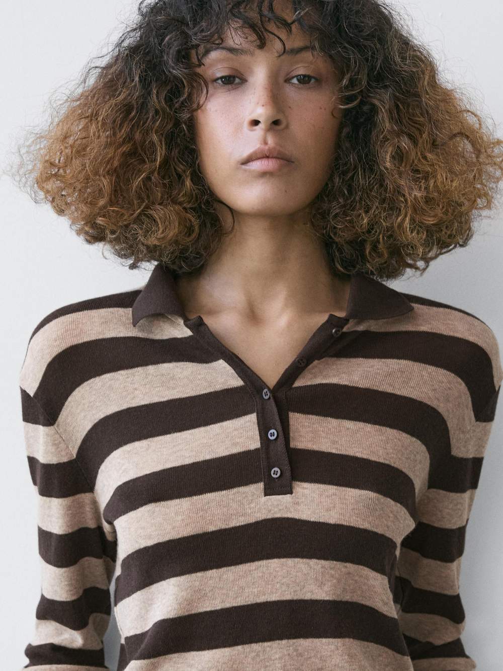 Cotton blend knit polo sweater — Product image 4 of 19