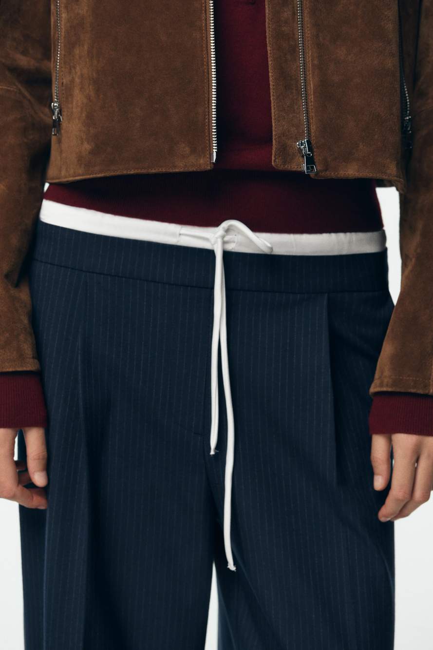 WIDE-LEG TROUSERS WITH DOUBLE WAISTBAND — Product image 3 of 9