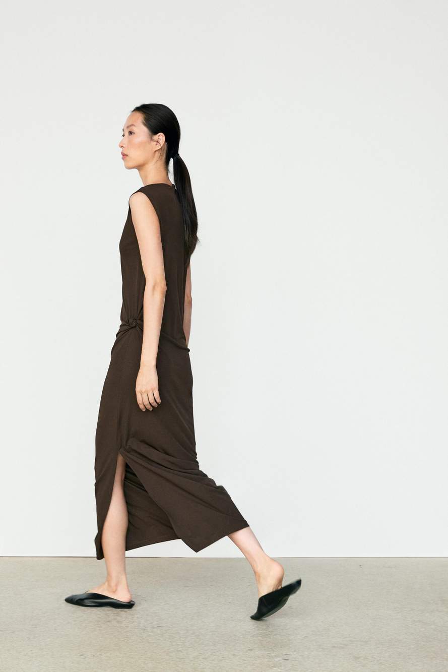 Asymmetric ruched midi dress — Product image 11 of 17