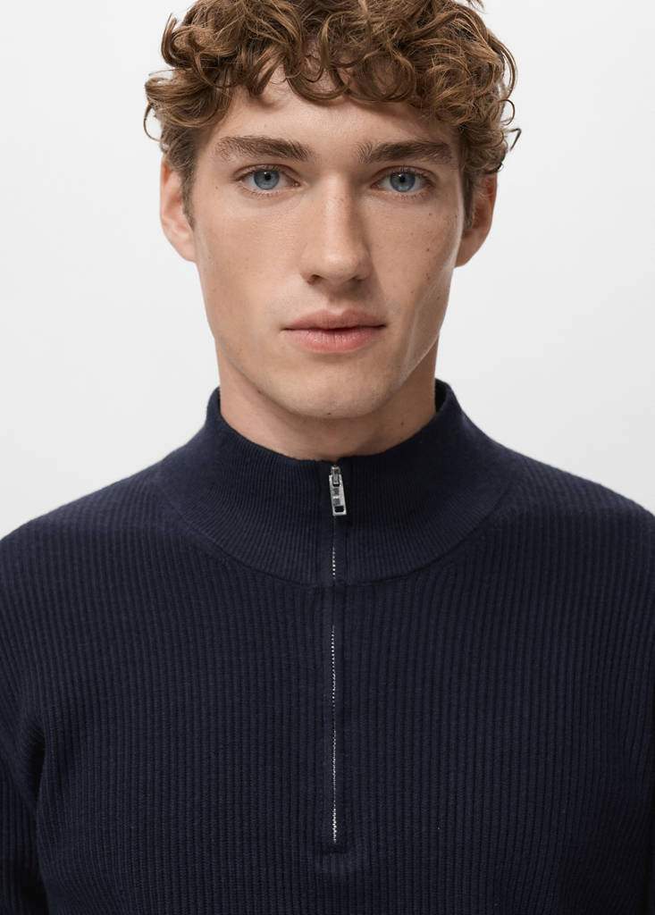 Ribbed sweater with zip neck — Product image 14 of 30