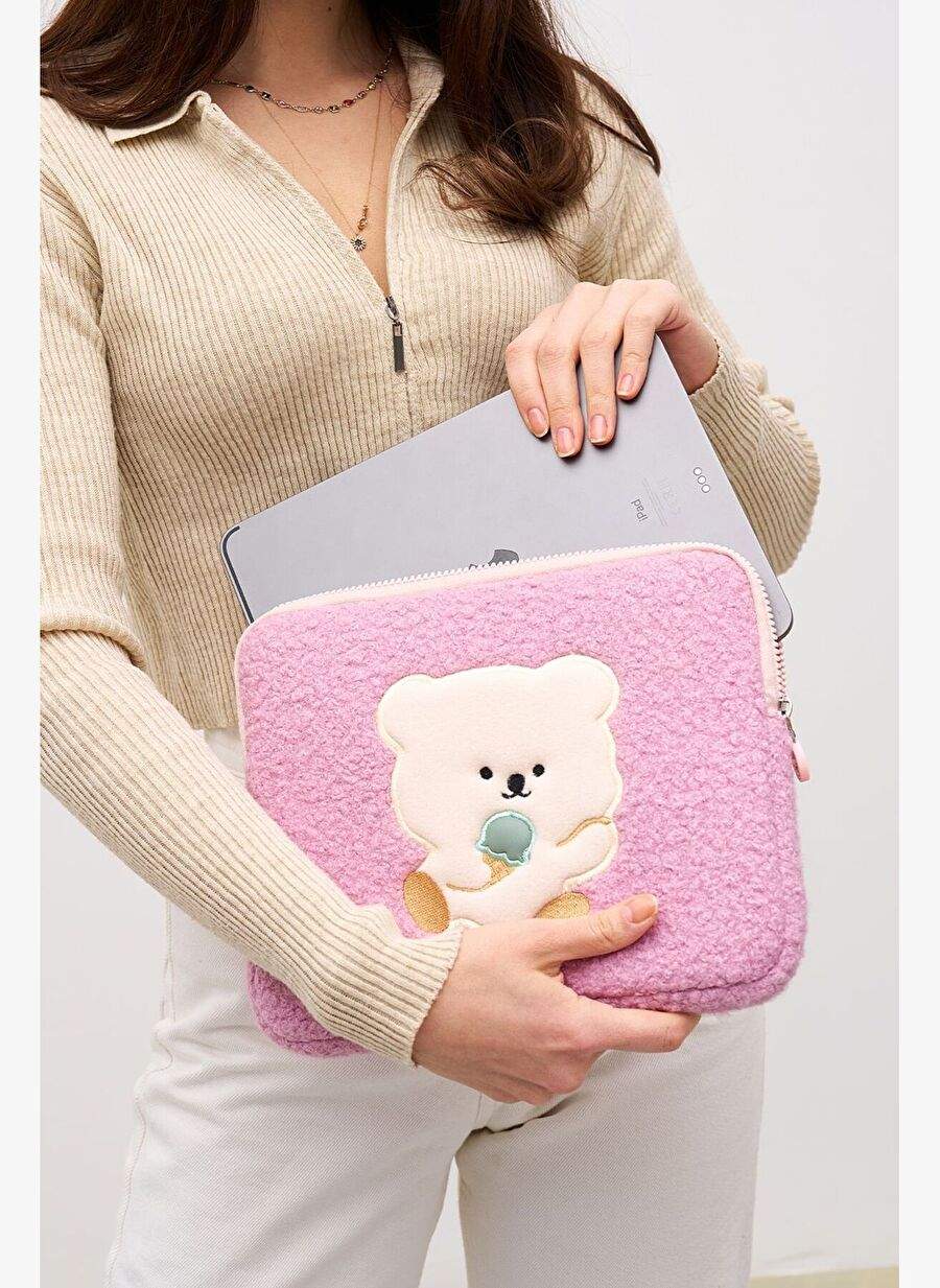 Teddy Bear Tablet Klf 10 11 Inc Uyumlu Pembe — صورة المنتج 4 من 8