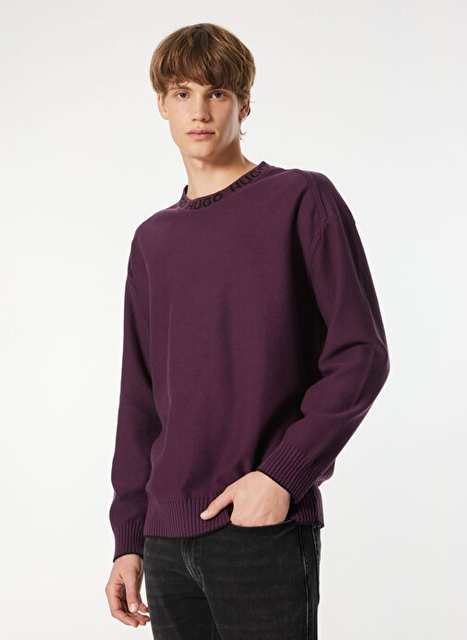 Hugo Mor Erkek Bisiklet Oversize Duz Kazak 50474813 Smarlo