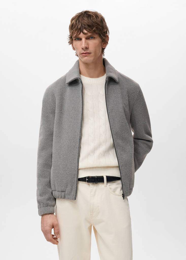 Textured sweatshirt with zip — Product image 3 of 8
