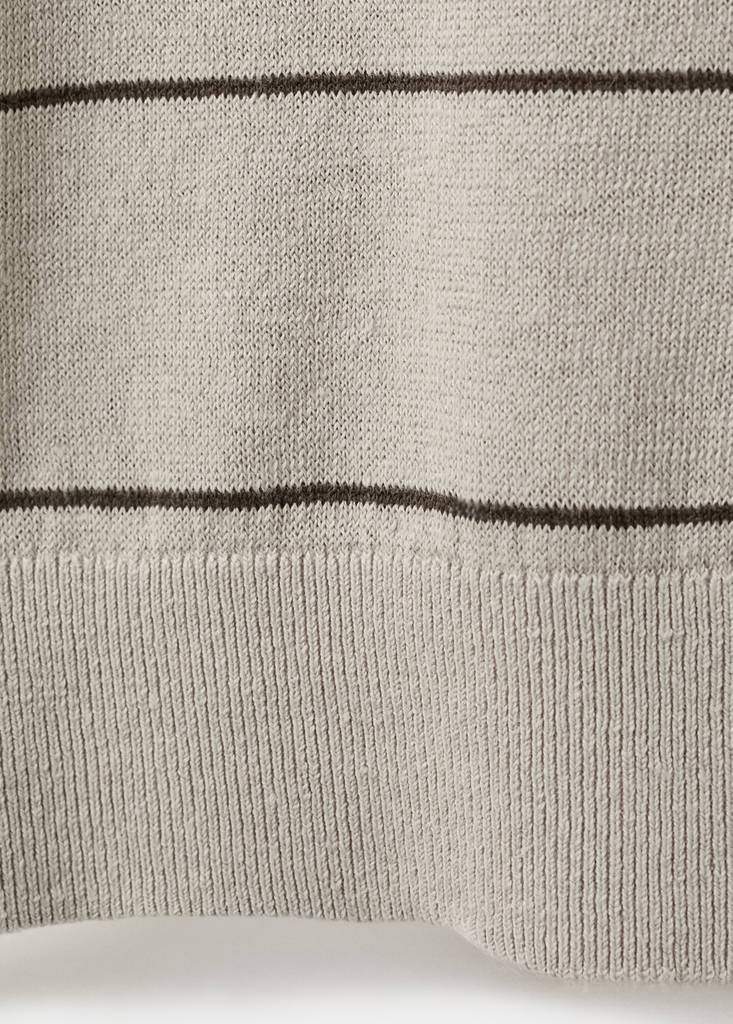 Linen blend striped polo sweater — Product image 4 of 11