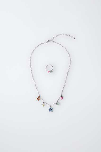 PACK OF SHAPED NECKLACE AND RING
