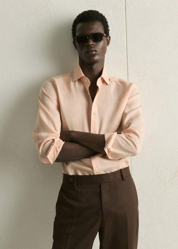 100% linen slim-fit shirt — Product image 11 of 12