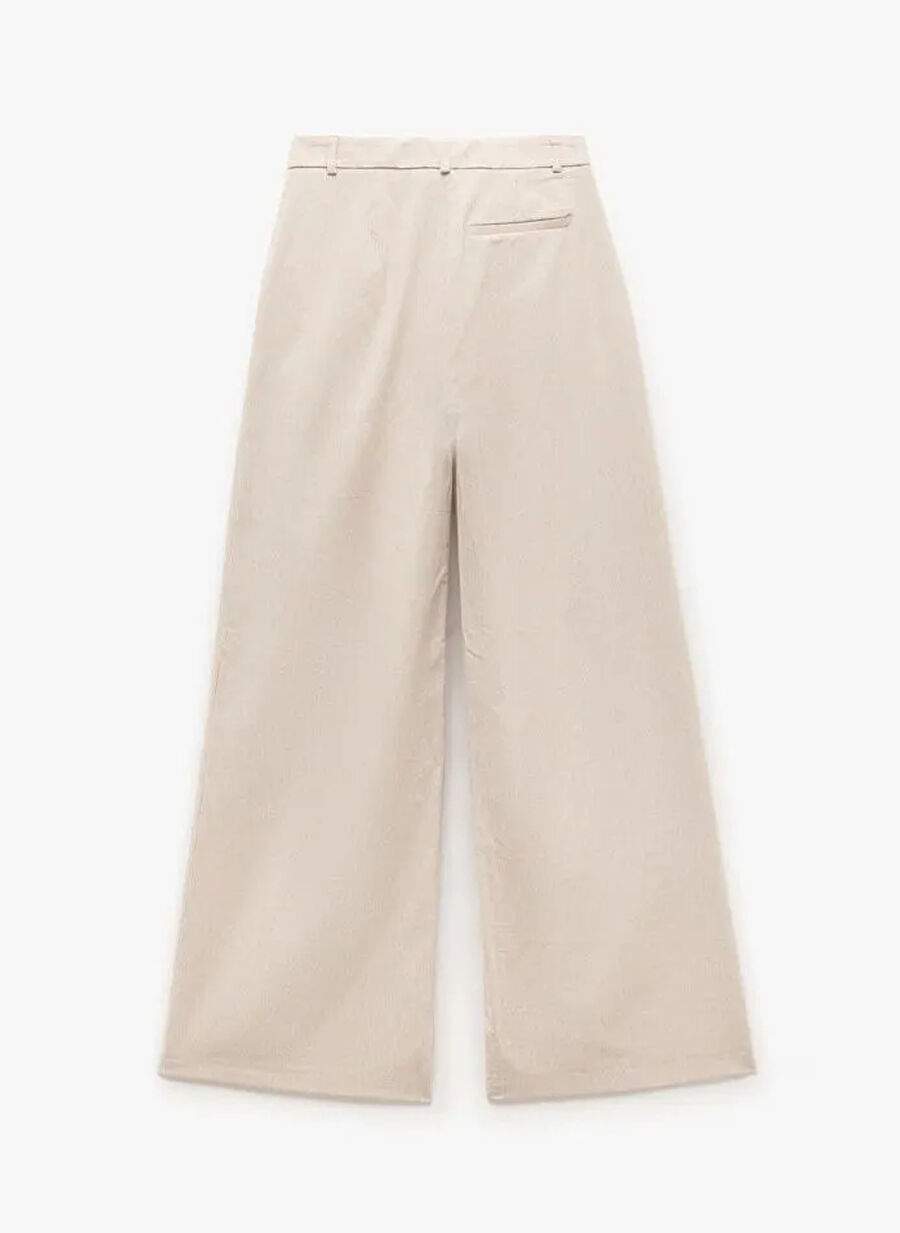 Cotton Beige Women's Loose Fit Trousers 5SAK40032PW — Product image 5 of 5