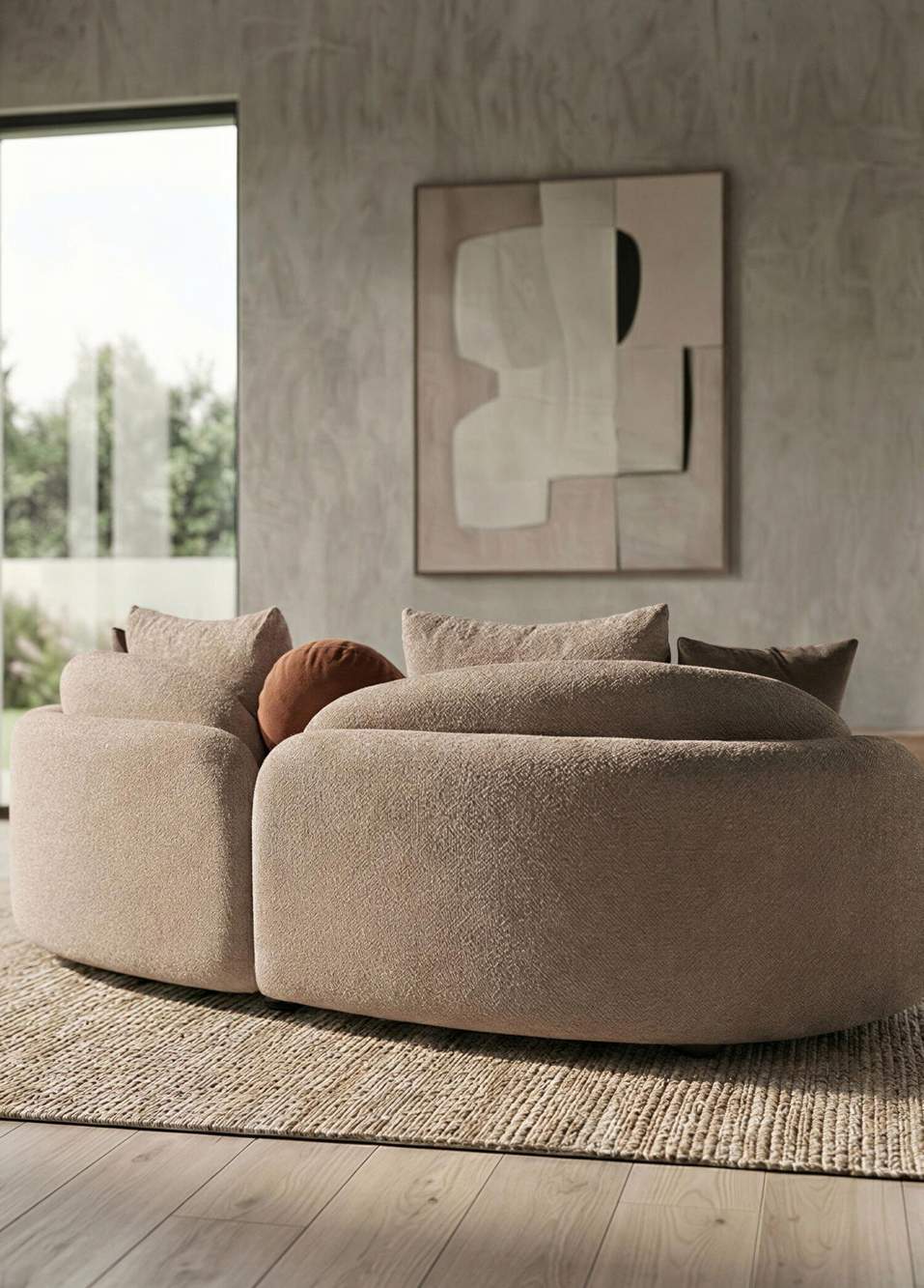 Nesta Beige Triple Sofa6 — Product image 5 of 6