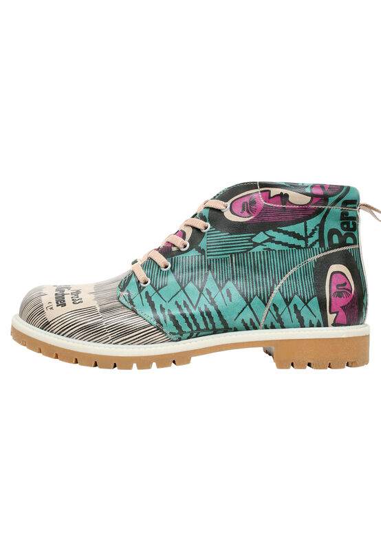 Men Vegan Leather Multicolor Ankle Boots - Kunsthalle Design — Product image 3 of 7