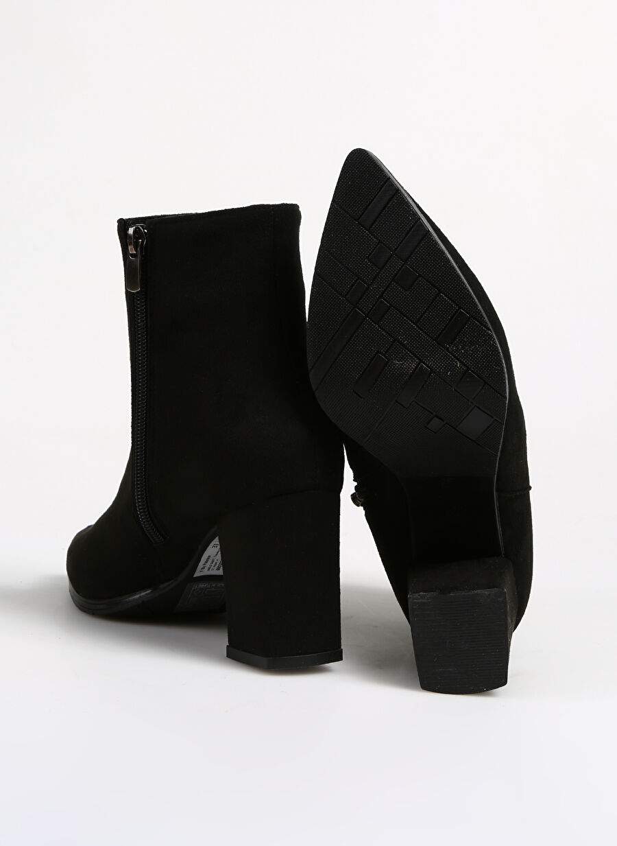 F By Fabrika Siyah Kadın Topuklu Bot GRILO SUET — Product image 4 of 5
