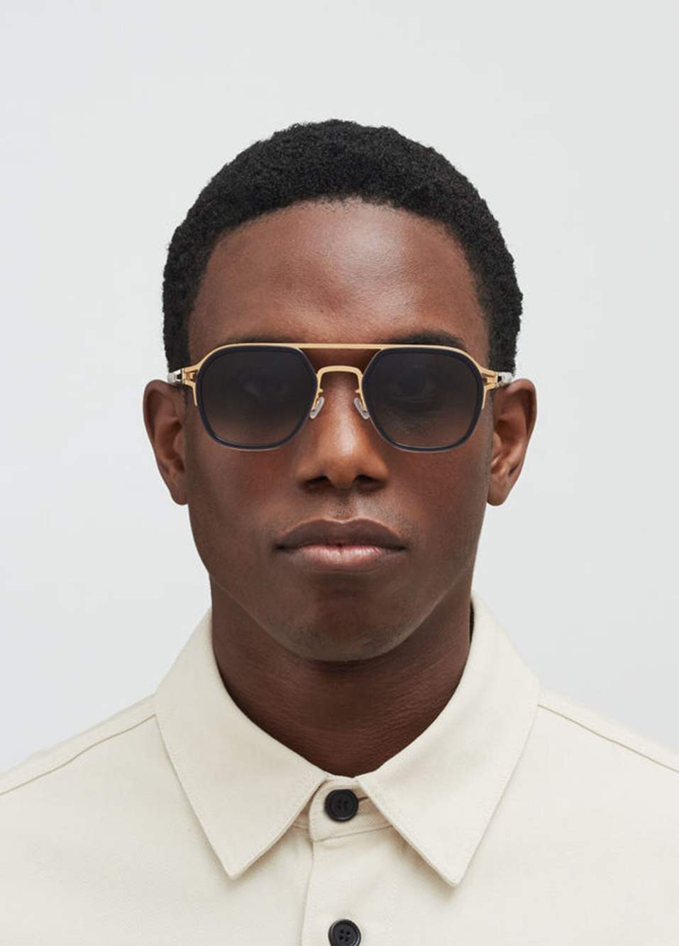 Leeland A76 Gmkn Rbk-X C768 Gold Color Steel Unisex Sunglasses — Product image 3 of 4