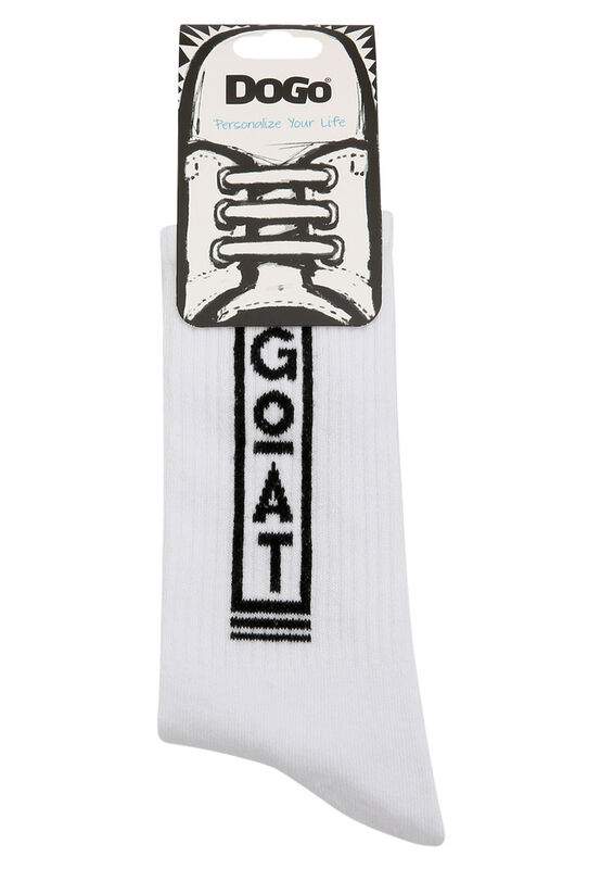 Unisex Vegan White Socks - Goat Design — Product image 5 of 5
