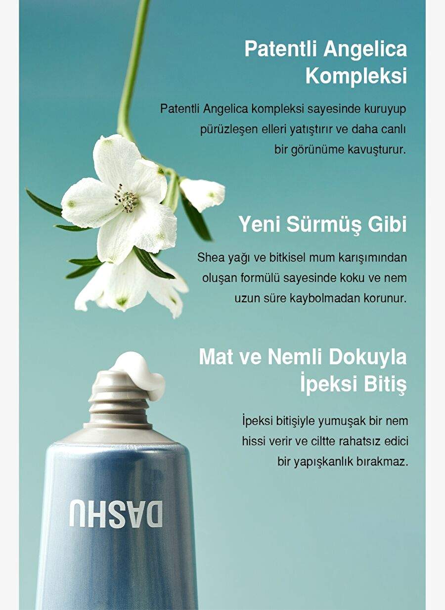 Moisturizing, Light Textured Unisex Perfumed Hand Cream DASHU Sunday Cotton Perfume Hand Cream — صورة المنتج 4 من 7