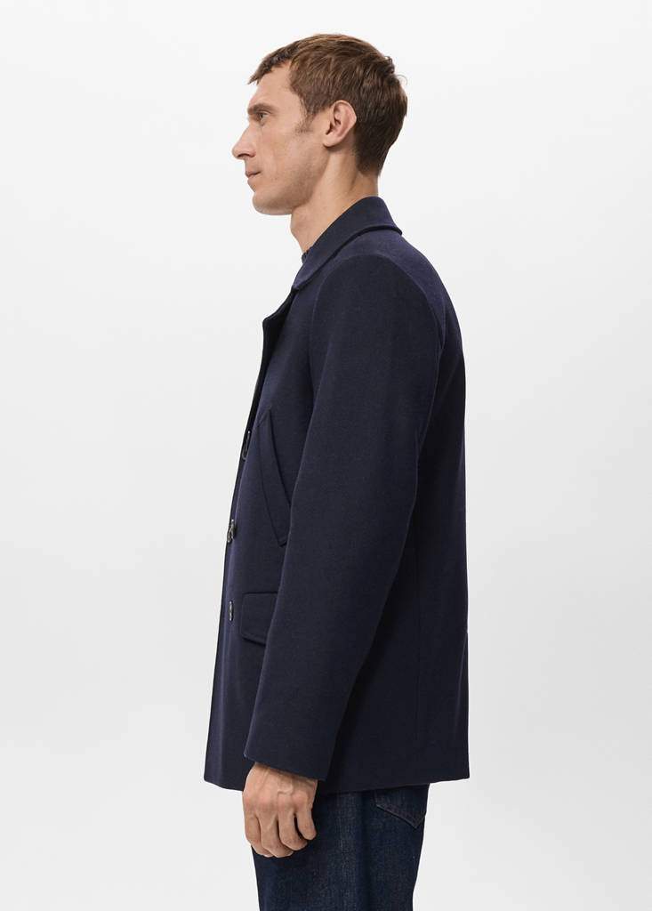 Short double-breasted wool coat — Product image 7 of 20