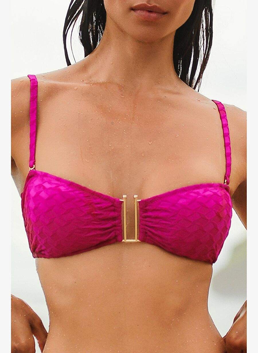 Olympos Mor Straplez Ckarlabilir Pedli Bikini Ust — صورة المنتج 5 من 7