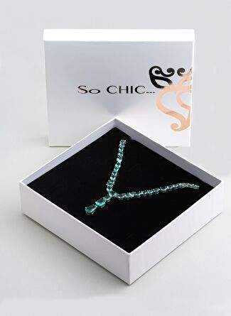 Iconic Emerald Green 18 Set White Gold Plating Silver Necklace — Product image 24 of 35