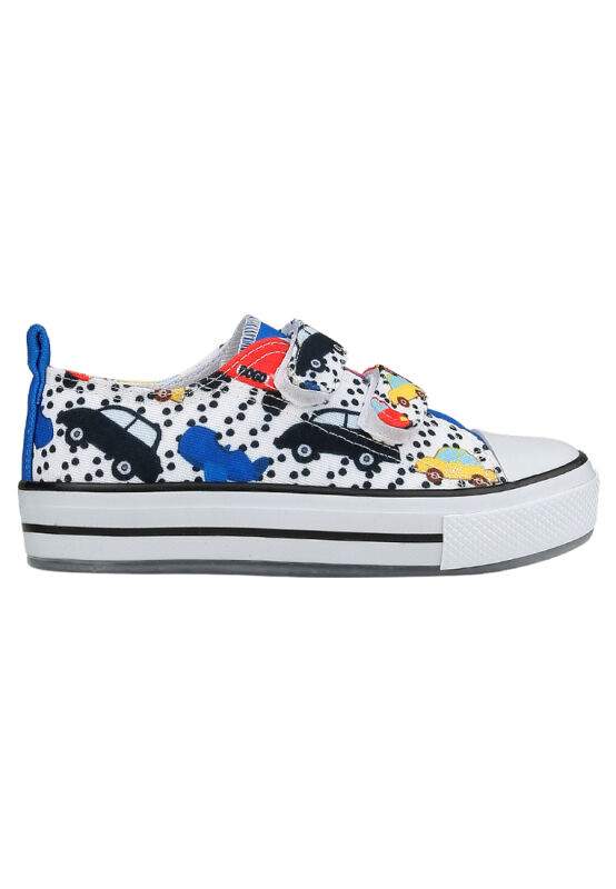 Unisex Kids Vegan White Light-Up Velcro Sneakers - Just Go Somewhere Design — Product image 7 of 9