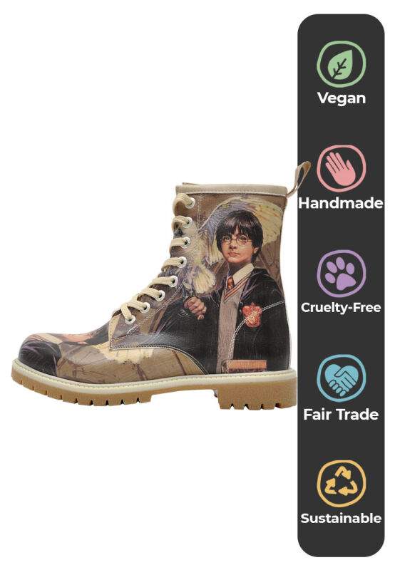 Women Vegan Leather Multicolor Long Boots - Warner Bros Harry and Hedwig Harry Potter Design — Product image 5 of 8
