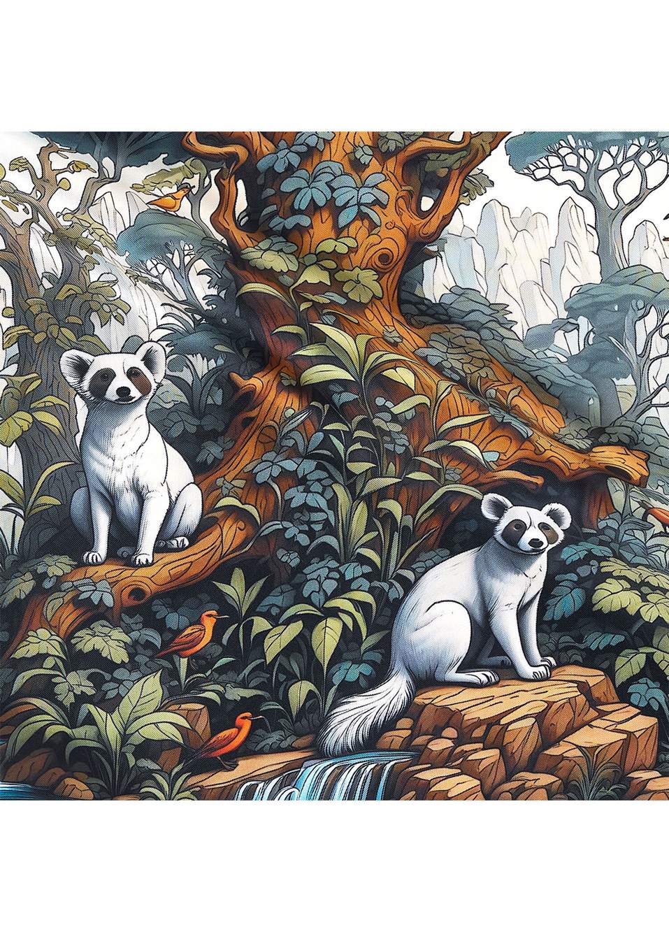 Wildwood Stories Twill İpek Kadın Fular 65 cm — صورة المنتج 4 من 5