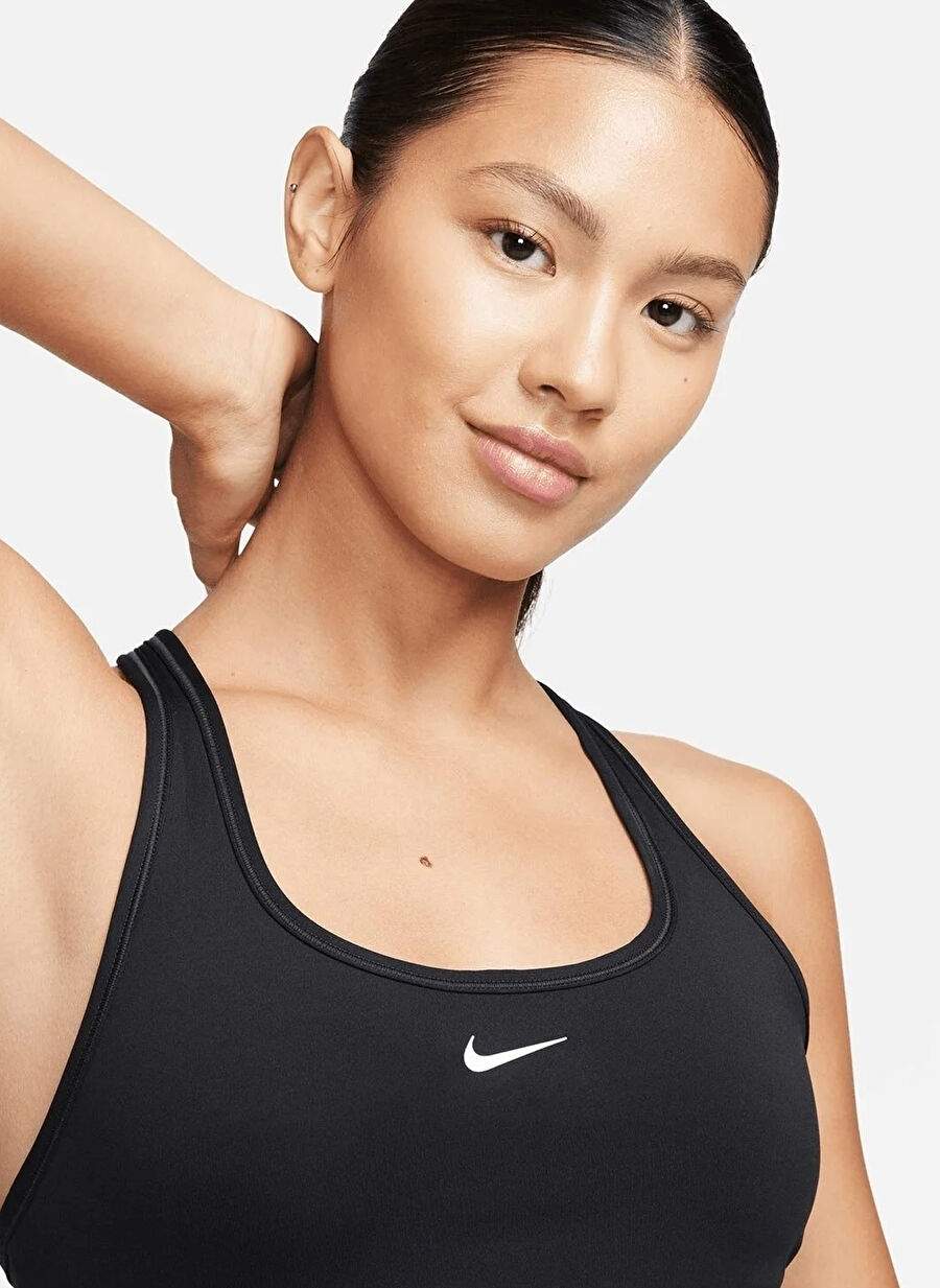Nike Siyah Kadn Dx6817 010 W Nk Swsh Lgt Spt Bra Duz Sporcu Sutyeni — صورة المنتج 3 من 4