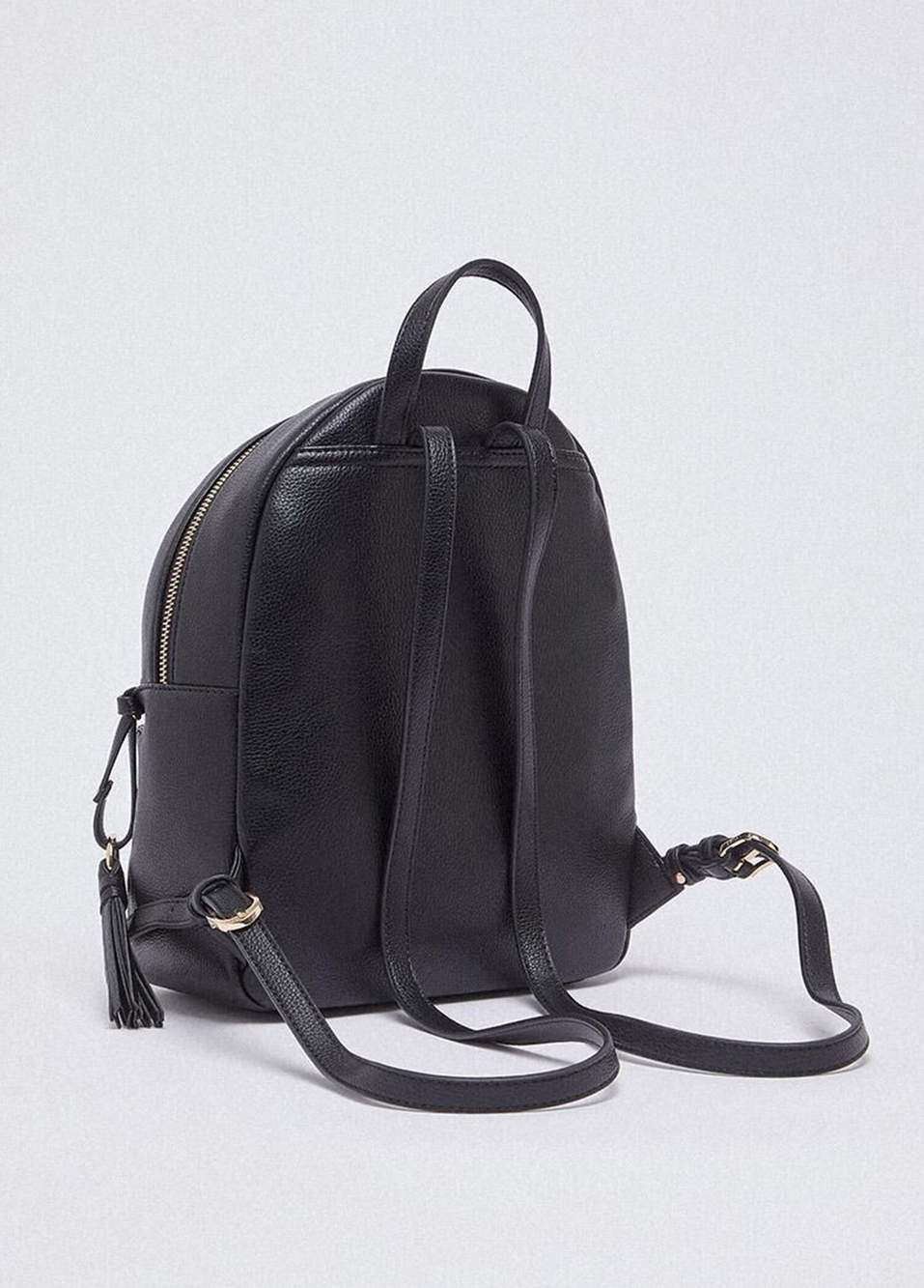 Siyah Charm Detaylı Orta Boy Kadın Sırt Çantası — Product image 6 of 8