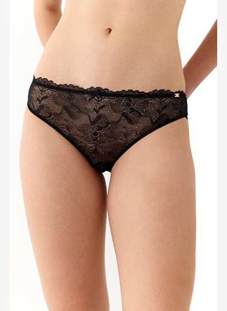 Roma Siyah Full Dantel Slip Kulot