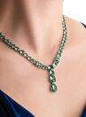 Iconic Emerald Green 18 Set White Gold Plating Silver Necklace — Product image 17 of 35