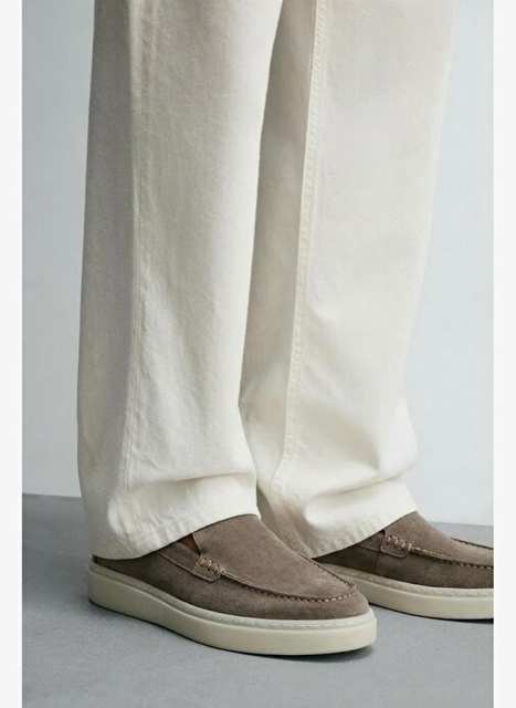 Antioch Mink Stitched Nose Suede Leather Makocene