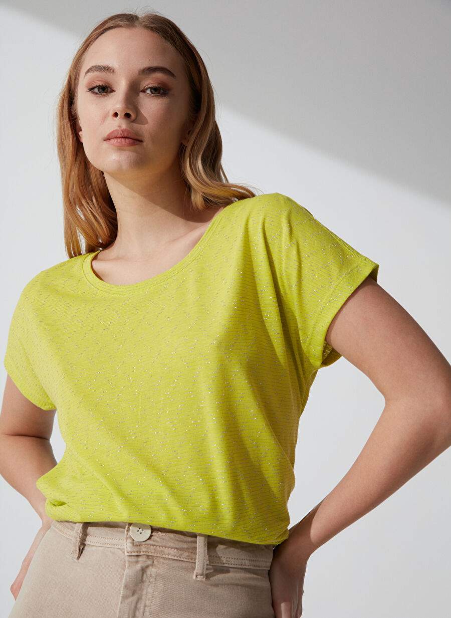 Pierre Cardin Bisiklet Yaka Yeşil Kadın T-Shirt VIENTA-23Y — صورة المنتج 4 من 8