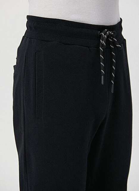 Black Men's 100% Cotton Sweatpants 066907-900 Black