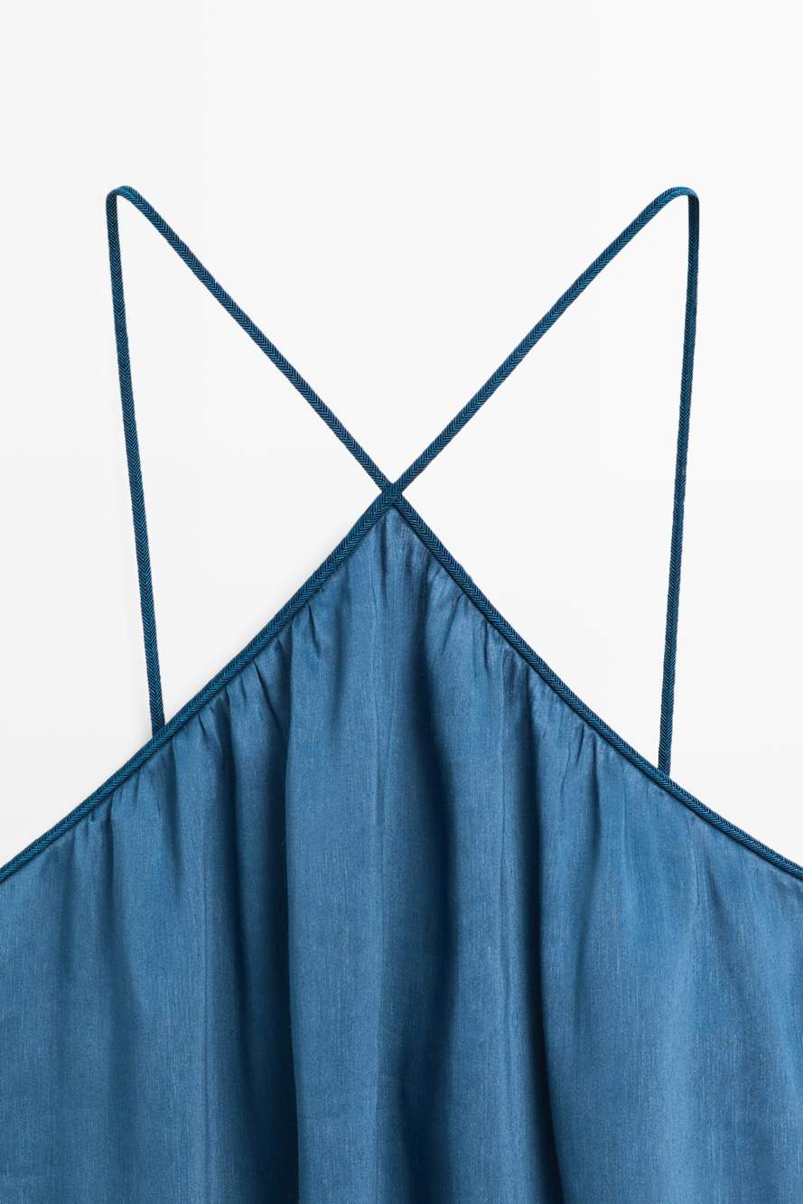 Long flowing dress with criss-cross straps — Product image 3 of 12