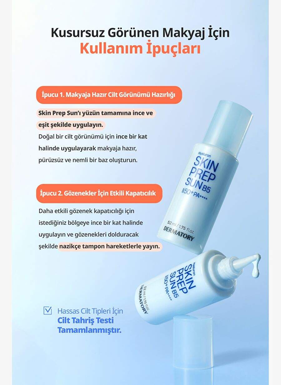 Blur Effective, Moisturizing Sunscreen Makeup Some DERMATTORY Hyaluron Skin Prep Sun B5 SPF50+ — Product image 7 of 8