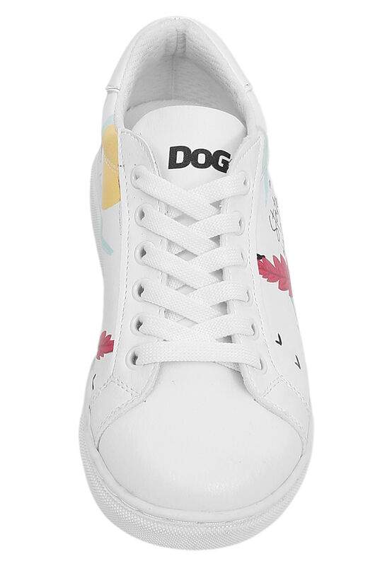 Kids Vegan Leather White Sneakers - State Of Bliss Design — Product image 7 of 8