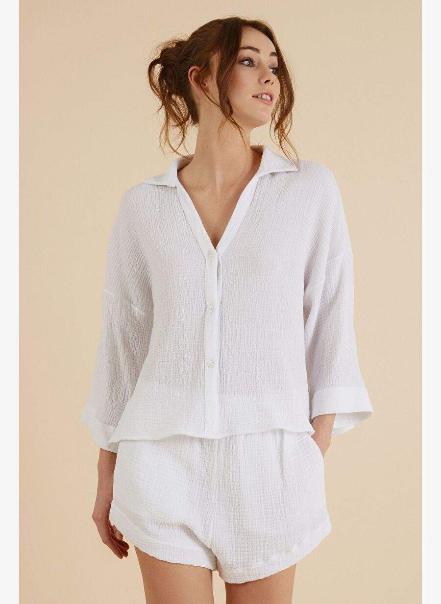 Echo Boy Şort - Beyaz — Product image 5 of 8