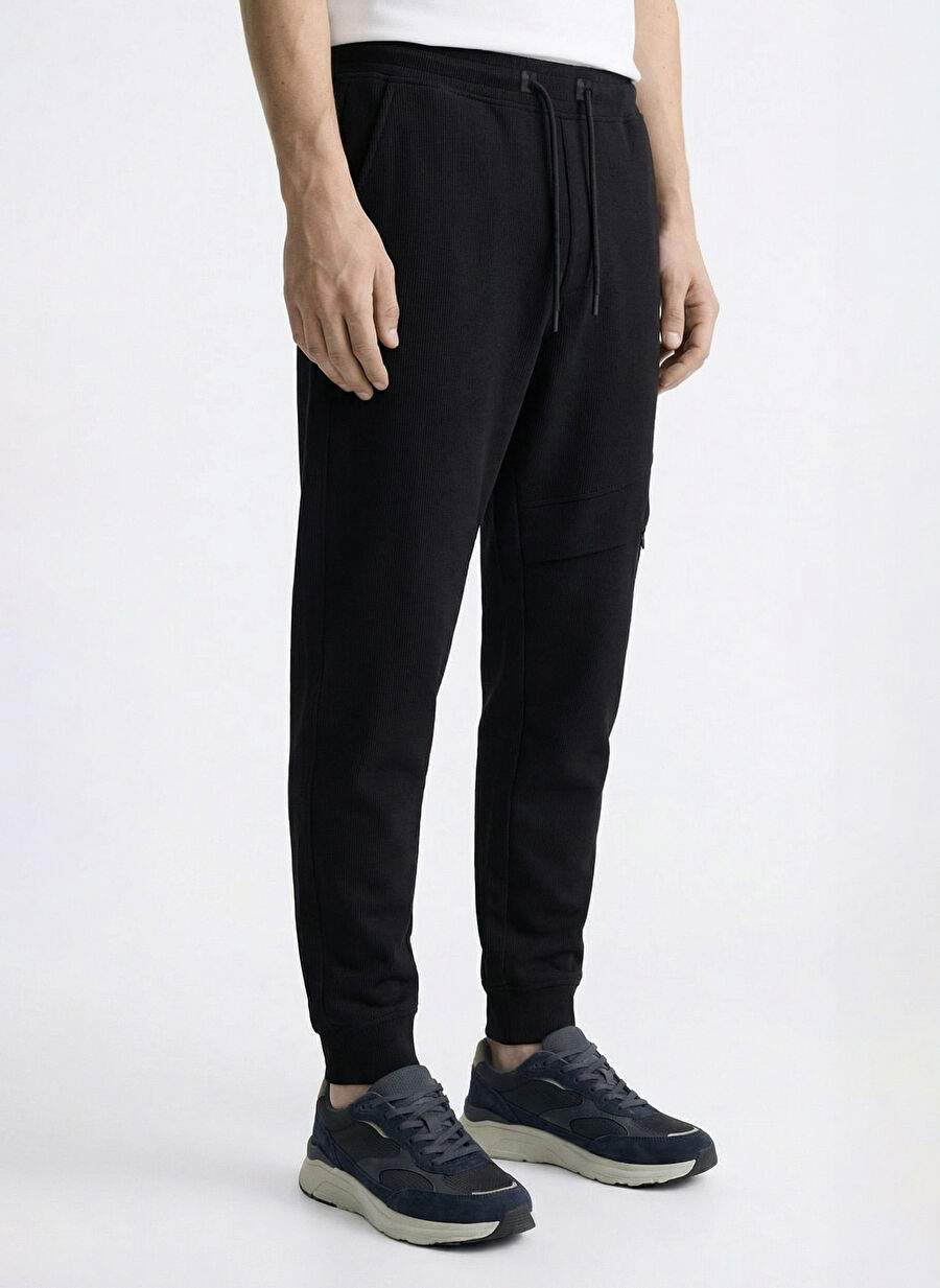 Black Men's Cotton Sweatpants E-WEEPY — Product image 3 of 7