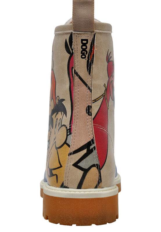 Women Vegan Leather Multicolor Long Boots - Warner Bros Family Rocks Flintstones Design — Product image 7 of 7