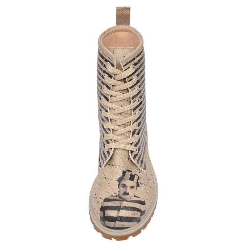Women Vegan Leather Beige Long Boots - C.Chaplin Design — Product image 6 of 8