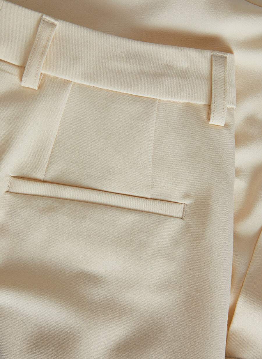 High Waist Cream Women's Trousers 12200674 — Product image 5 of 6
