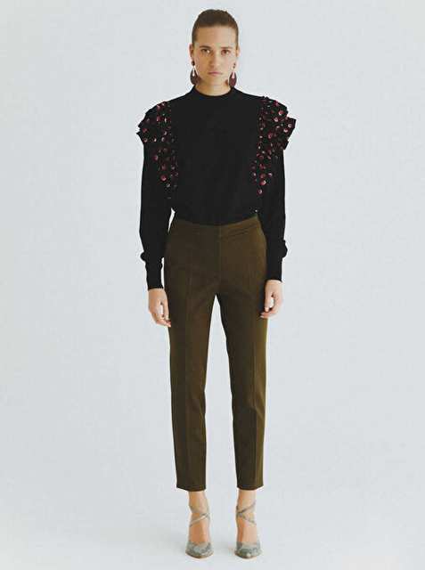 Short Leg Women's Trousers Khaki K2012046_023