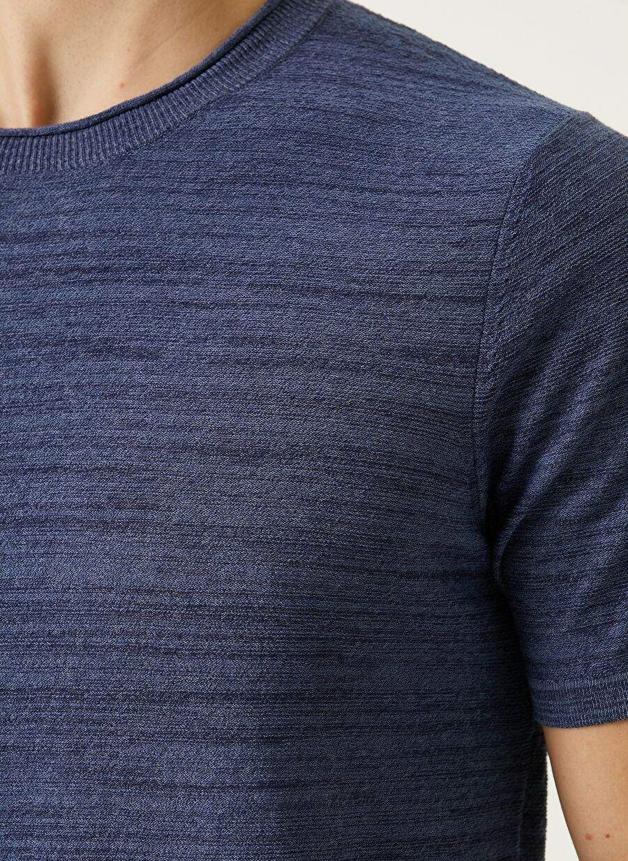 Network Crew Neck Slim Fit Navy Blue - Blue Men's Sweater 1090334 — Product image 7 of 7