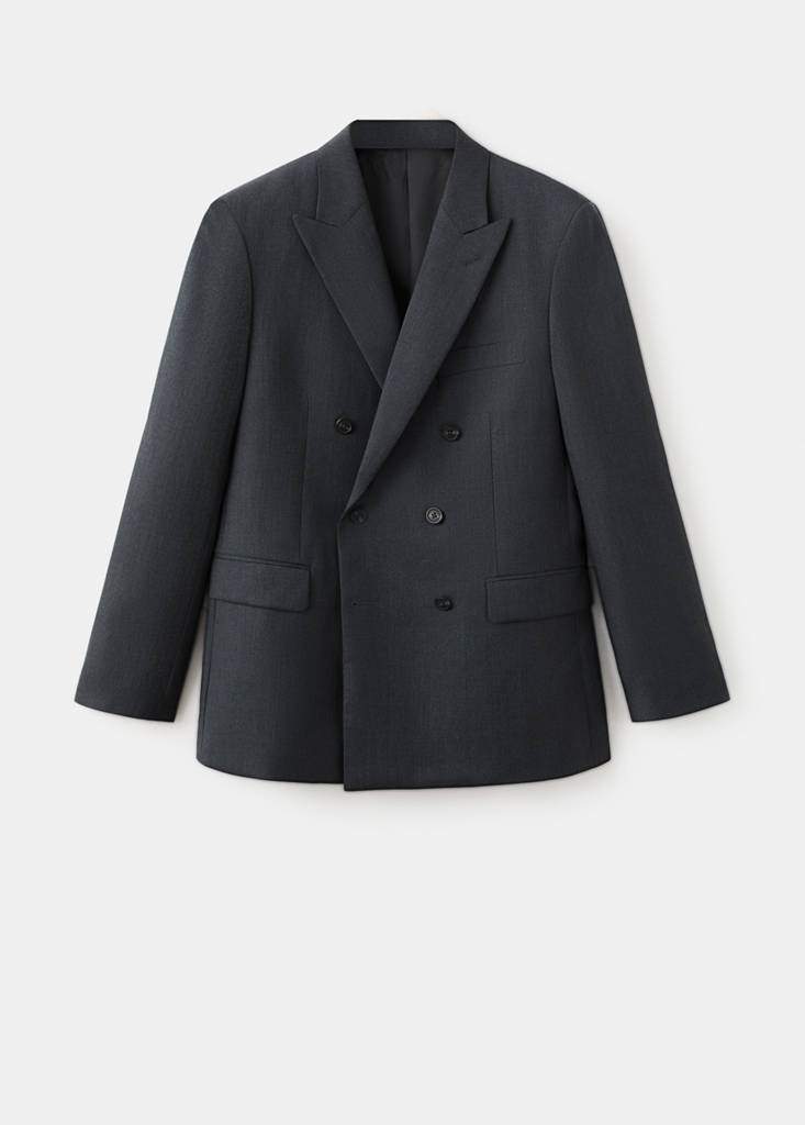 Turin 100% wool double-breasted suit jacket — Product image 1 of 12