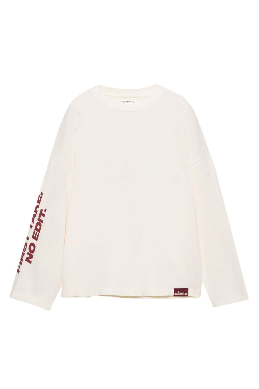 White graphic T-shirt — صورة المنتج 14 من 14