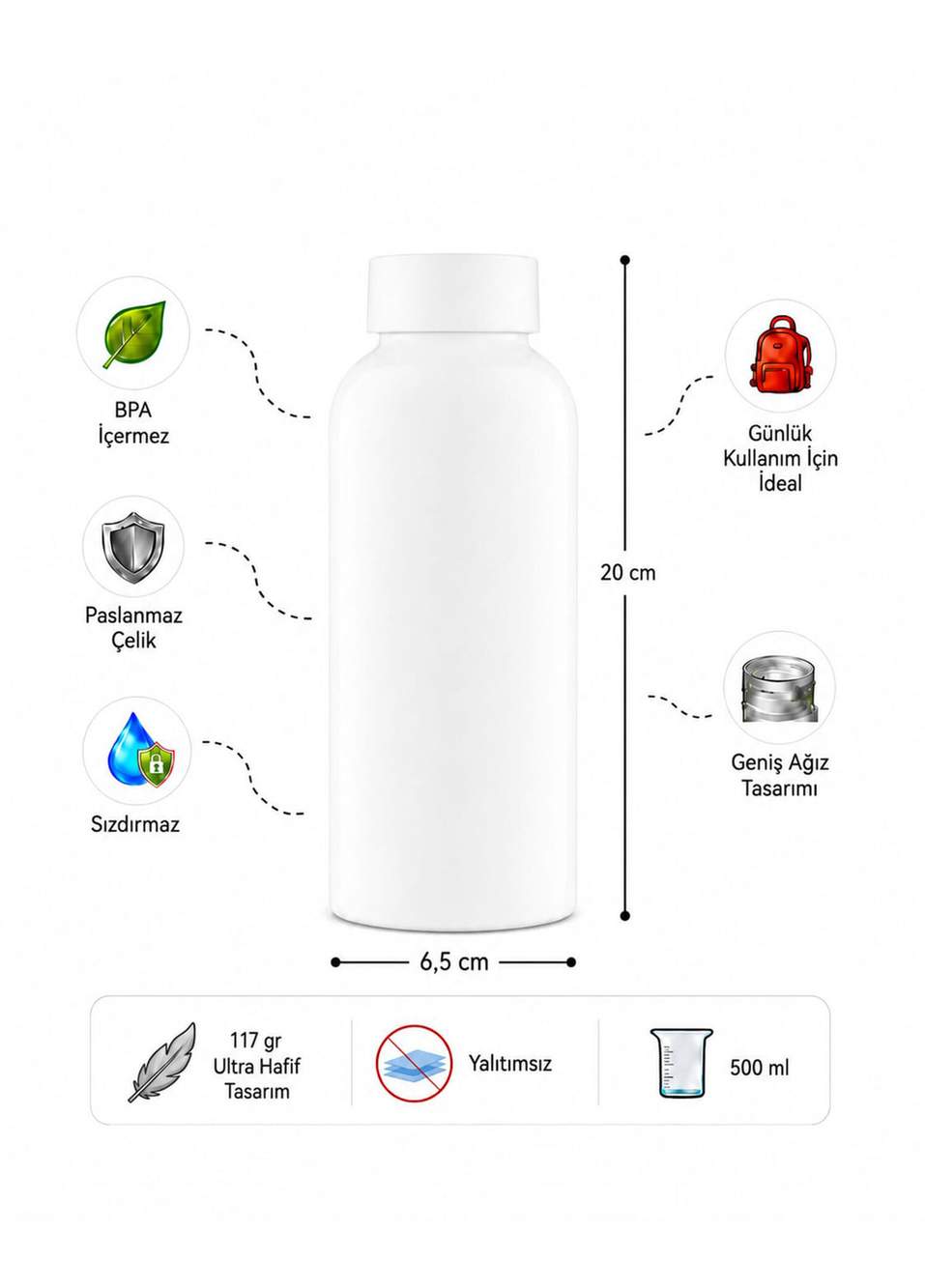 Orange Steel Thermos 500 ml — Product image 6 of 6